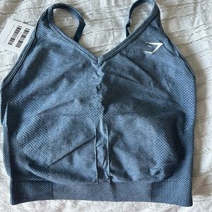 Gymshark vital seamless midi tank in evening blue